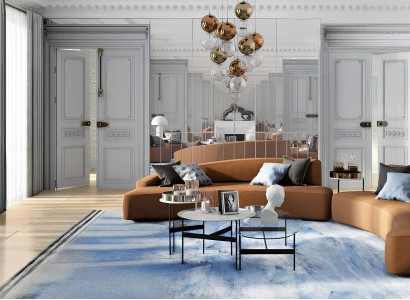 Sofa Corner sofa Seat Round Corner Sofas Fabric Living room Design Couches Upholstery Modern