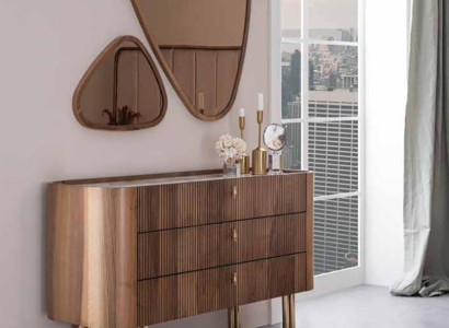 Braun Chest of drawers with Mirror Bedroom Modern Luxury Furniture Design