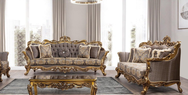 Suite Sofa set 3+3 Seater Sofa Sofas Baroque Set Luxury Baroque Living room