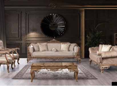 Sofa set 3+3+1+1 Seat Coffee table Chesterfield Sofa Armchair luxury set 5 pieces