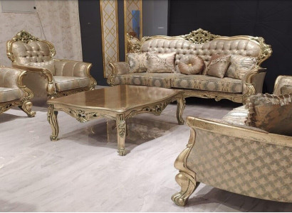 Set 5-piece sofa set 3+3+1+1 seater coffee table suite sofa fabric sofas couch