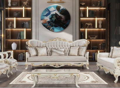 Sofa set 3+3+1+1 Seater Coffee table Set 5pcs Classic Sofas Armchair Luxury new