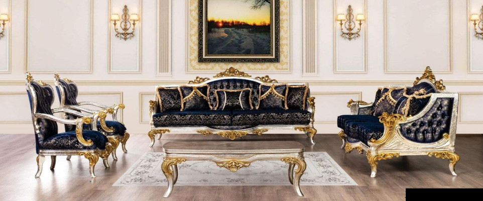 Sofa set 3+3+1+1 Seater Coffee table Classic Sofas Armchair Luxury new Set 5 pieces