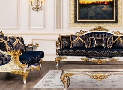 Luxury sofa set 3+3 seat sofas armchair set suite style baroque 2-piece classic