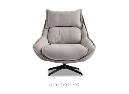 Rotating Armchair Luxury Wing Chair Loft Furniture Design Chair Single Seater Sofa Couch