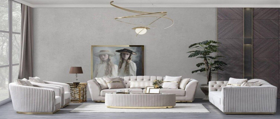 Sofa set Coffee table Suite Design Sofas Sofa Couch Baroque Rococo Set 5 pieces