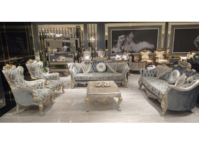 Sofa set 3+3+1+1 Seater Coffee table Luxury Sofa Armchair Sofas Fabric Set 5pcs