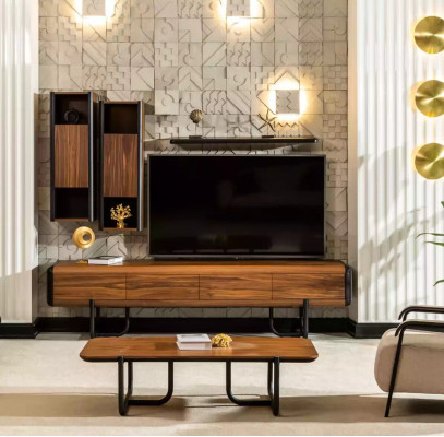 Wall unit Wardrobe Shelf Cabinets Wall units Sideboard Coffee table 5 pieces.