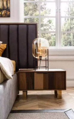 Stylish bedroom furniture set in minimalism and with functionality