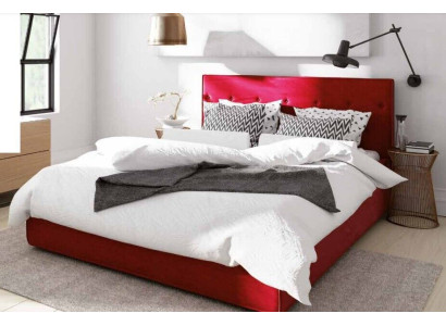 Bed Design Double Bed function Hotel Textile Bedroom Beds Bed Frame Red