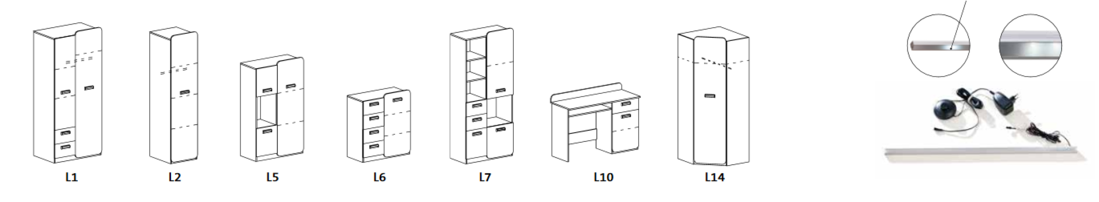 Youth Room Chest of drawers Children Room Chests of drawers Wardrobe Sideboard
