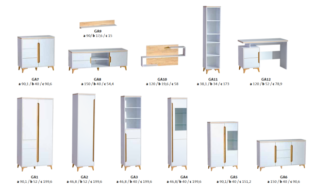 Wardrobe tall cabinet modern living room collection shelf shelves display case