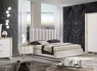 Bed 2x Bedside tables Chest of drawers 6tlg.Bedroom Set Design Luxury new