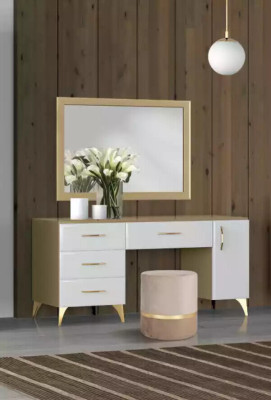 Bedroom Set Bed 2x Bedside table Chest of drawers 7-piece design luxury