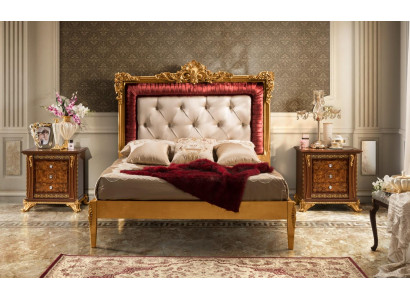 Bed 2x Bedside table Bedroom Set Designer Luxury Beds Hotel Complete 3 pcs.