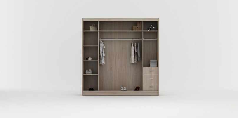 Wardrobe Wood Coat rack Bedroom Classic r Modern Style Wardrobe