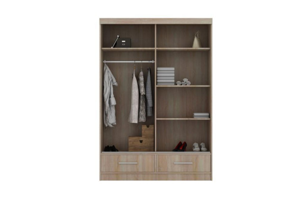 Wardrobe Modern Style Cabinets Multi-purpose Shelves Wardrobe Bedroom Wood