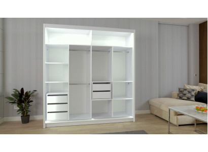 Modern White Wood Cabinets Bedroom Wardrobe Wardrobe Tall Cabinet