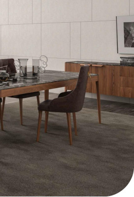 Modern Dining room furniture Natural Walnut Fantastic Brown Marble