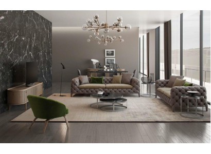 Chesterfield sofa set four seater sofas luxury couches armchair furniture sofa