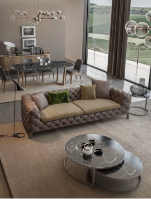 Chesterfield Four Seater Taupe Modern Couch Living room furniture Modern new