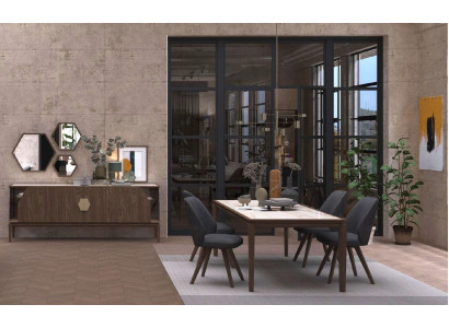 Dining room kitchen table luxury real wood furniture modern furnishings furniture