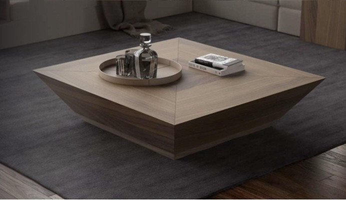 Coffee tables Rectangular luxury designer tables natural walnut