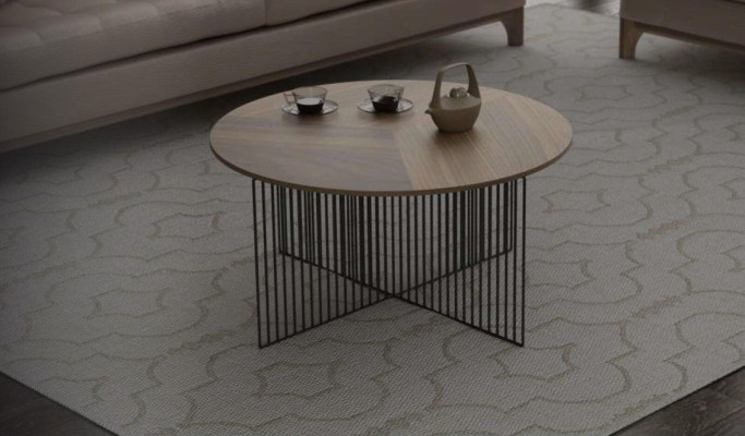Modern Living room Coffee table Brown Real wood Furniture Luxury storage tables