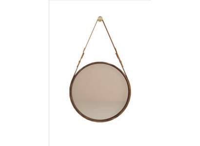 Framed Wall mirror Luxurious brown frame made from natural walnut wood