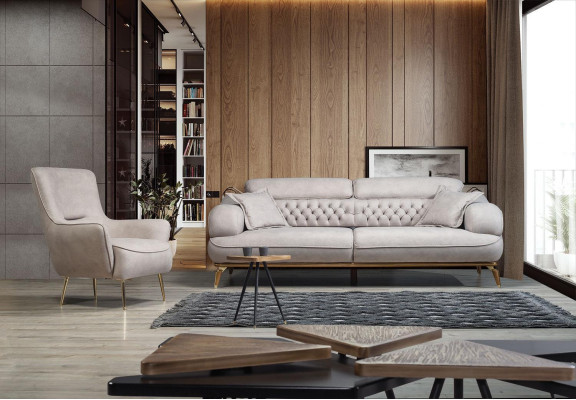 Armchair Upholstery Furniture Relax Design Furniture White Lounge Luxury Single Seater