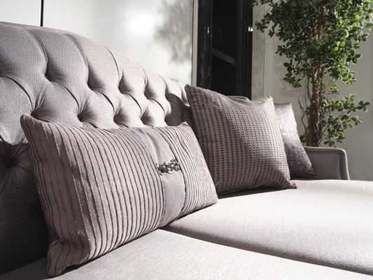 Sofa set Sofa 3 Coffee tables Fabric sofa gray set 5-piece three-seater