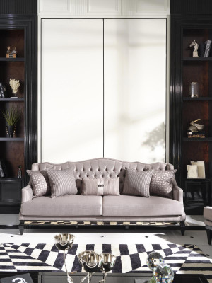 Sofa set Sofa 3 Coffee tables Fabric sofa gray set 5-piece three-seater