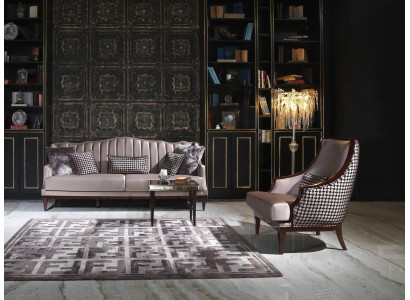 Sofa set four seater armchair fabric sofa gray upholstery 4 seater set