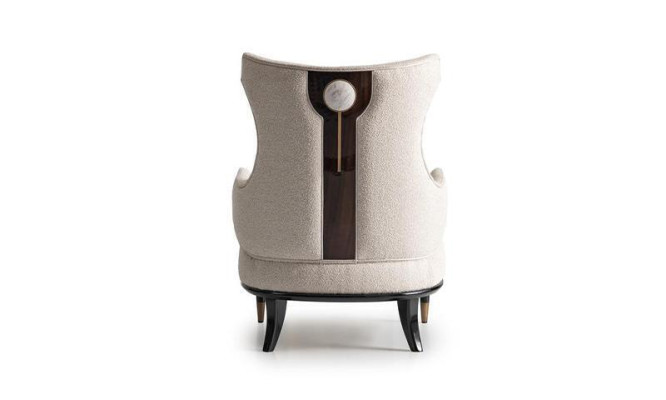 Armchair Group Living room Bar Cabinet Modern Wing Chair Beige Wardrobe