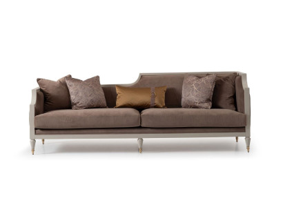 Four Seater Sofa 4 Seater Fabric Sofa Brown Upholstered Sofa Sofas Living room