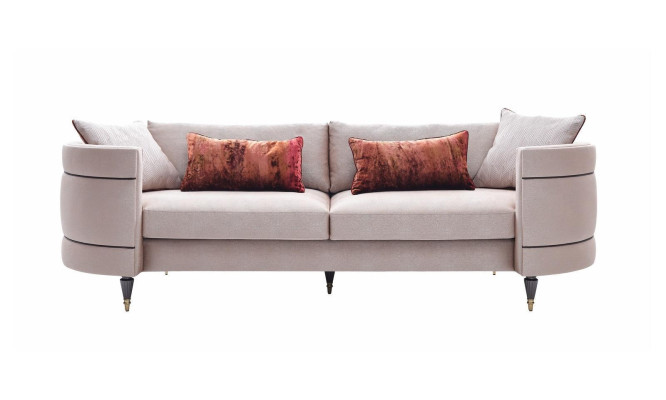 Fabric Sofa Four Seater Sofa 4 Seater Upholstered Sofa Gray Modern Design