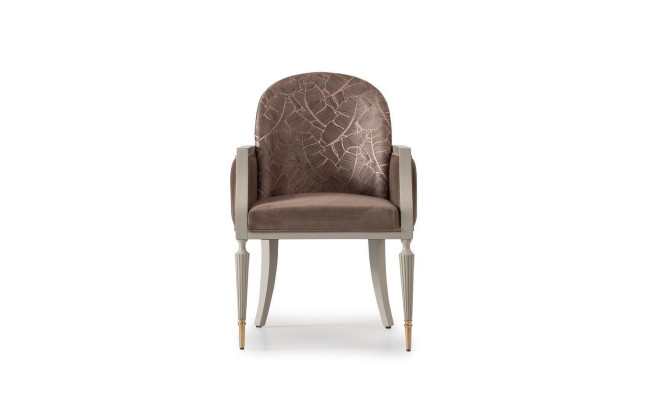 Armchair Wing Chair Design Cocktail Chair Seater Beige Fabric Upholstery