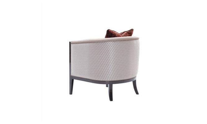 Armchair Wing Chair Fabric Gray Seater Cocktail Chair Relax Chair Design
