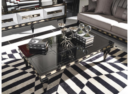 Sofa table Coffee table Side table Coffee table Wood Living room Black