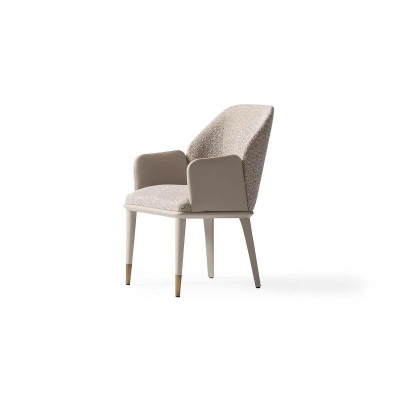Kitchen chair Dining room chair Chair with Armrests Gray Upholstery Modern