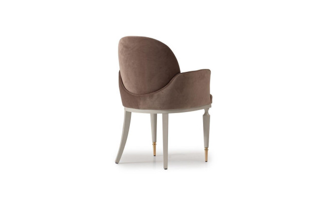 Dining room chair Kitchen chair Chair with Armrests Brown Upholstery Modern