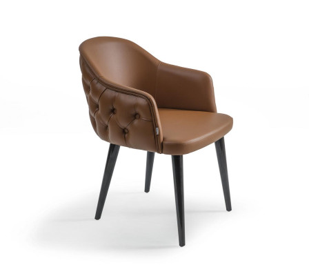 Chestefield Chair with Armrests Designer Dining room Modern Furnishings