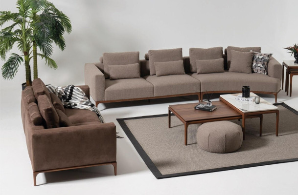Brown Living room Luxury Armchair Designer Single Seat Upholstery Armchair