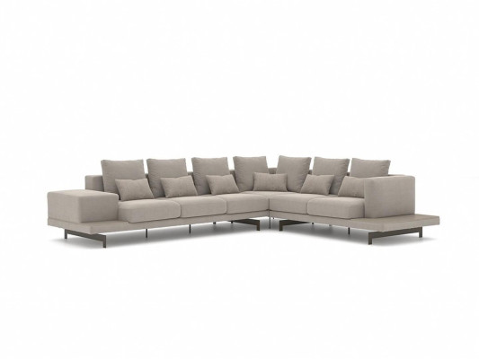 Upholstered furniture Gray Designer Corner sofa L-shape Upholstery Textile Sofa Living room