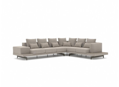 Upholstered furniture Gray Designer Corner sofa L-shape Upholstery Textile Sofa Living room