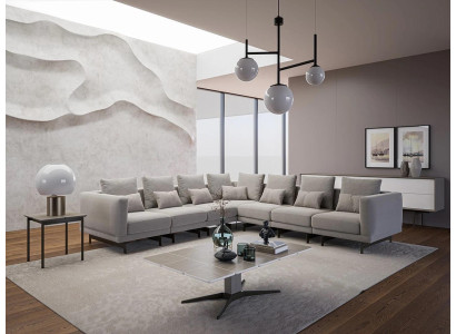 Living room Gray Sofa Couch Upholstered furniture Upholstered furniture new Wood Coffee table