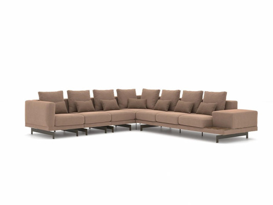 Luxury Designer Complete Sofa Couch L-shape Furnishings Wood Coffee table new