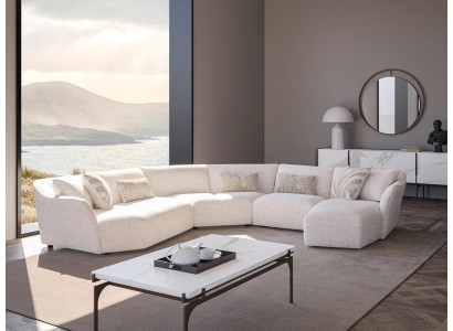 Luxury Living room Corner sofa U-shape Set Suite Coffee table new Furniture