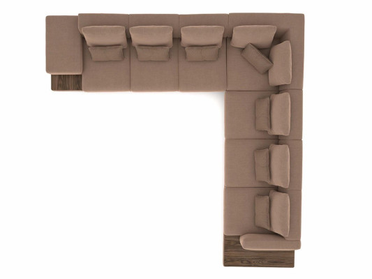 Designer Living room Set 3pcs Upholstered furniture Corner sofa L-shape Wood Coffee table new