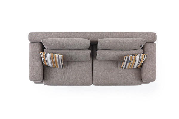 3-Seater Modern Style Designer Living Room Fabric Sofa with Cushion Back Cushion